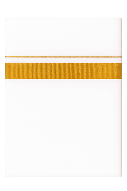 Men’s Single Layer Dhoti with Jari (3/4" inch) Border