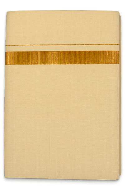Mens Tissue Gold Dothi With Jari Border